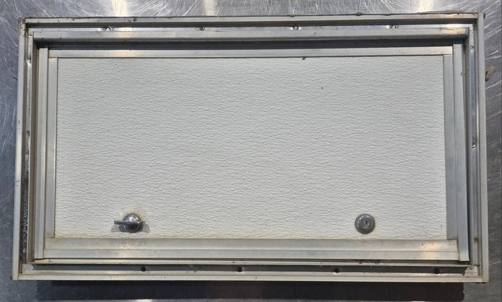 Used Square Cornered Cargo Door 20" x 10 5/8" x 7/8" D - Young Farts RV Parts