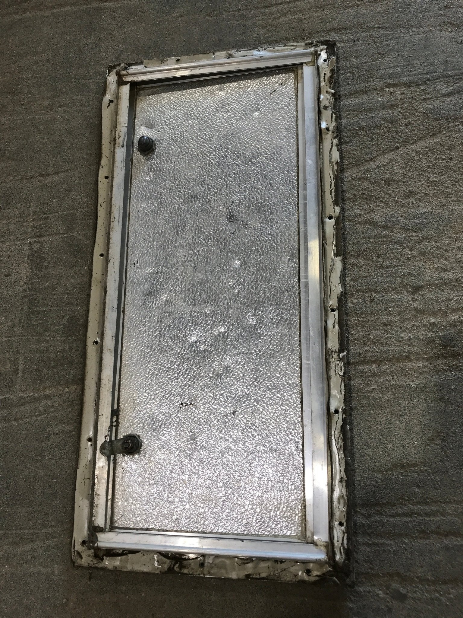 Used Square Cornered Cargo Door 23 1/2" x 10 1/2" x 1"D - Young Farts RV Parts