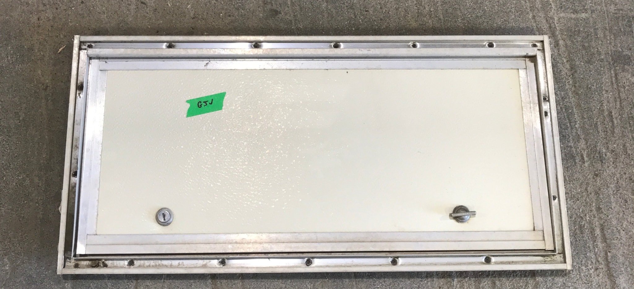 Used Square Cornered Cargo Door 23 1/2" x 10 1/2" x 1"D - Young Farts RV Parts