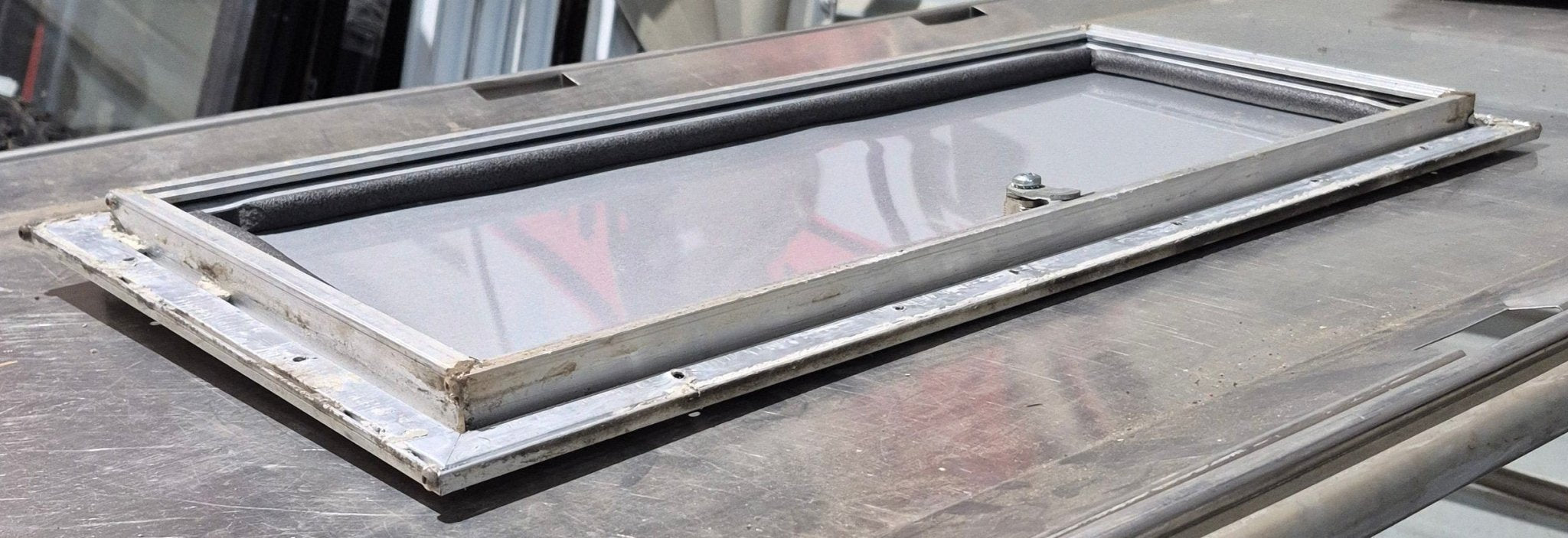 Used Square Cornered Cargo Door 23 7/8" x 9 3/4" x 5/8" D - Young Farts RV Parts