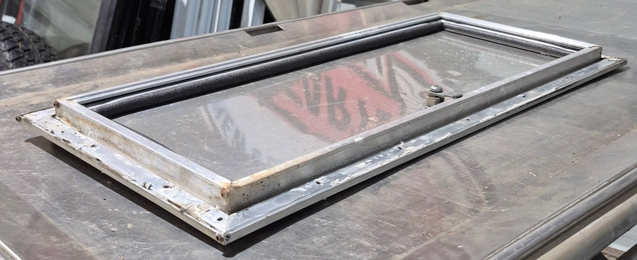 Used Square Cornered Cargo Door 23 7/8" x 9 3/4" x 5/8" D - Young Farts RV Parts