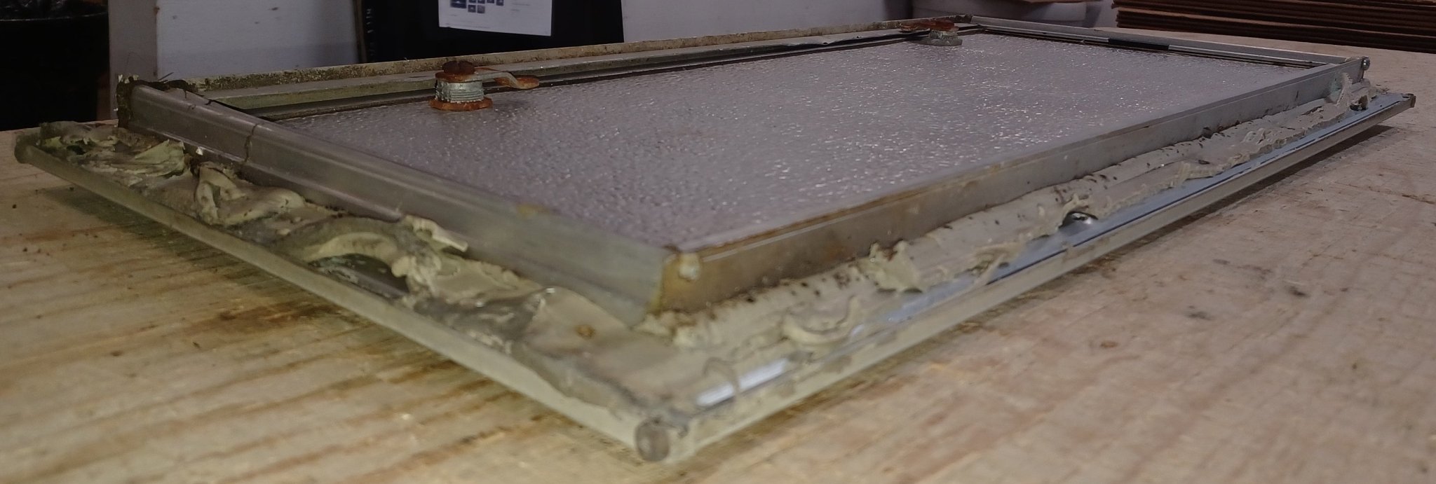 Used Square Cornered Cargo Door 24" x 10 1/2" x 7/8" - Young Farts RV Parts