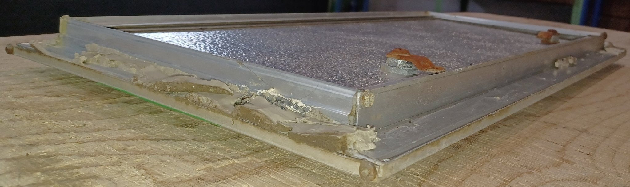 Used Square Cornered Cargo Door 24" x 10 1/2" x 7/8" - Young Farts RV Parts