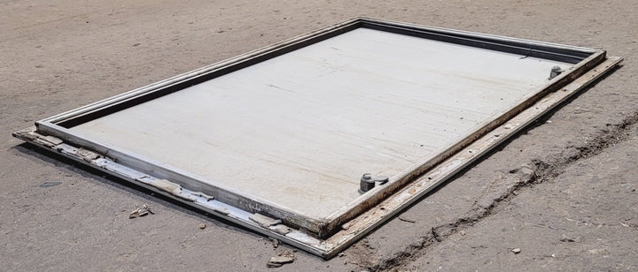 Used Square Cornered Cargo Door 32" x 22 1/8" x 5/8" D - Young Farts RV Parts