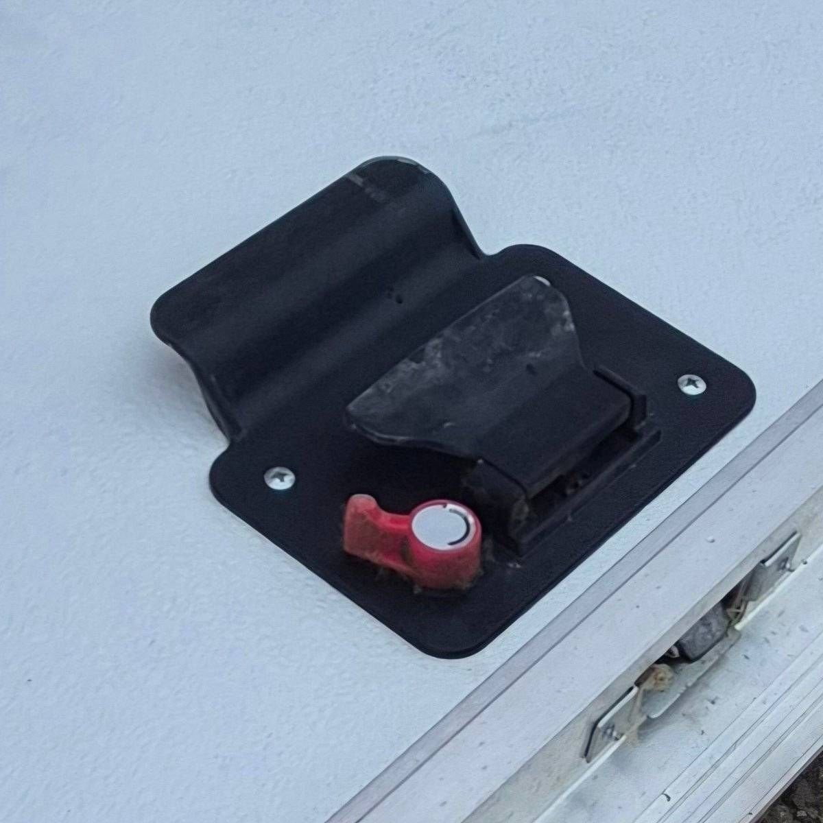 Used Square Cornered Cargo Door - 43 5/8" X 31 1/2" X 1 1/2" - Young Farts RV Parts