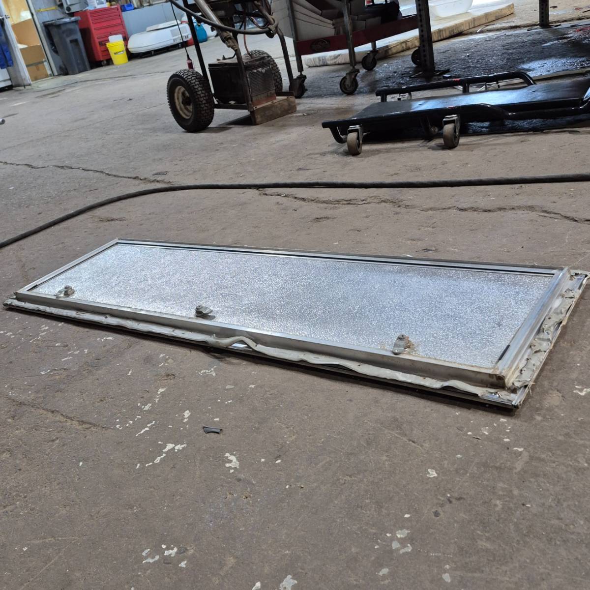 Used Square Cornered Cargo Door - 46.75 X 12.75 X .75 - Young Farts RV Parts