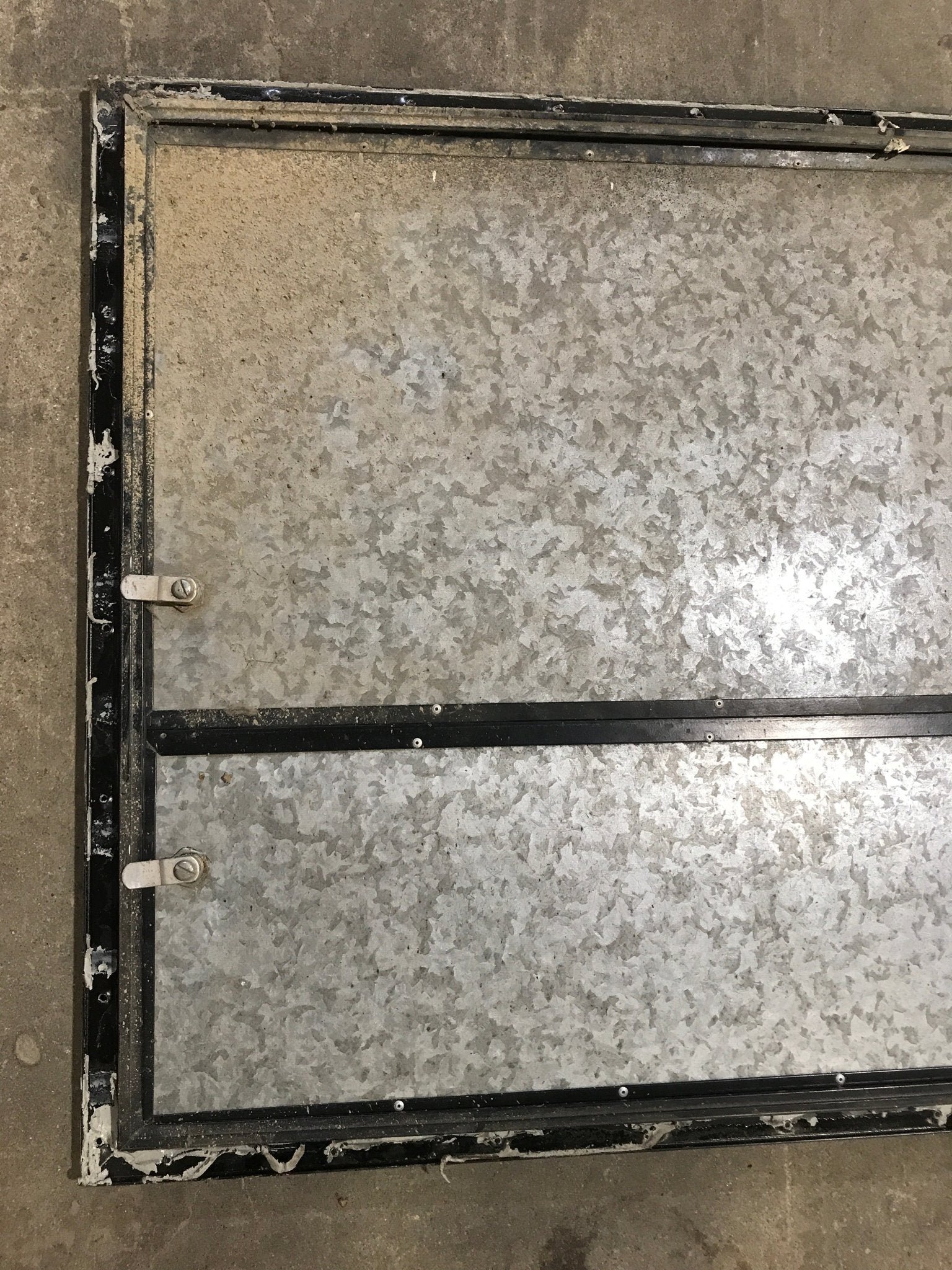 Used Square Cornered Propane Cargo Door 29 3/4" x 25 3/4" x 3/4"D - Young Farts RV Parts