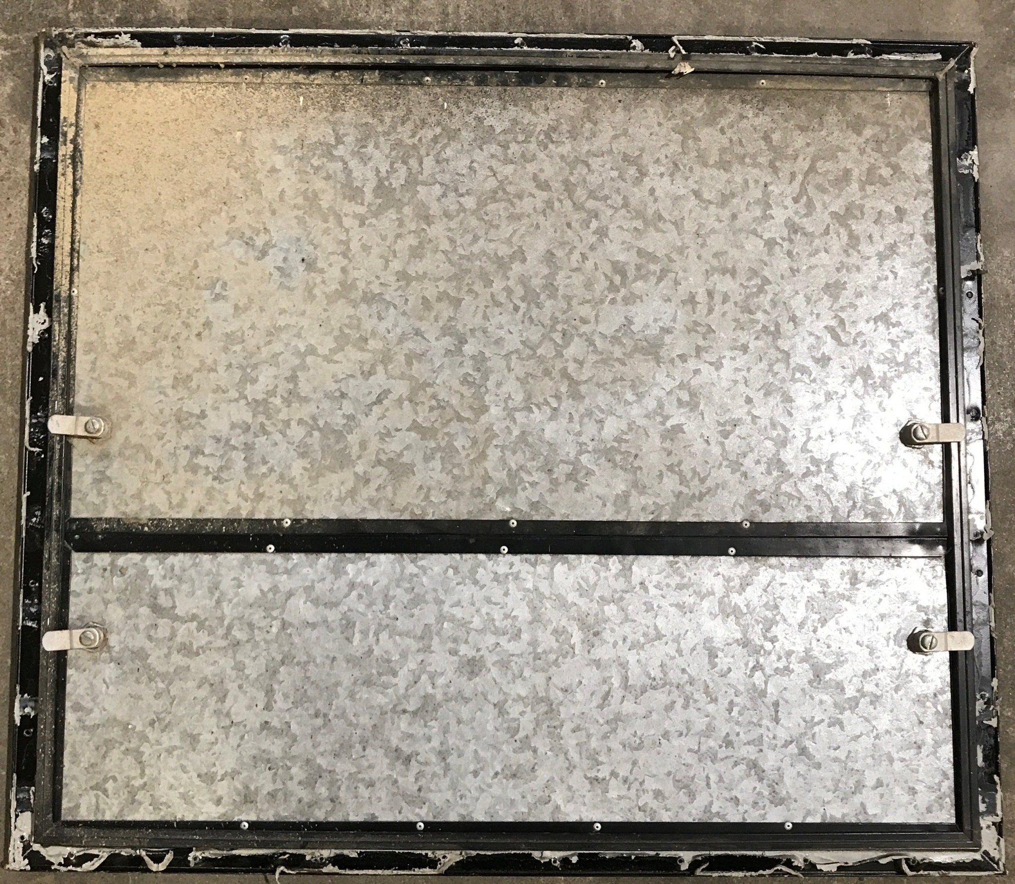 Used Square Cornered Propane Cargo Door 29 3/4" x 25 3/4" x 3/4"D - Young Farts RV Parts