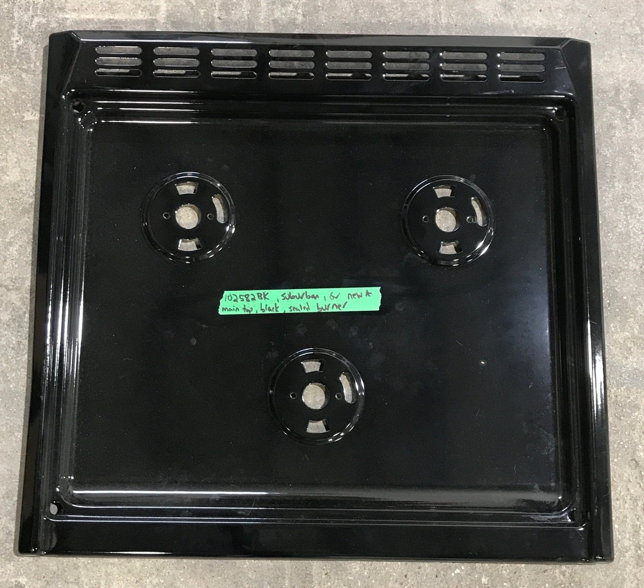Used Suburban 3 - Burner Main Top, Black - 102582BK - Young Farts RV Parts