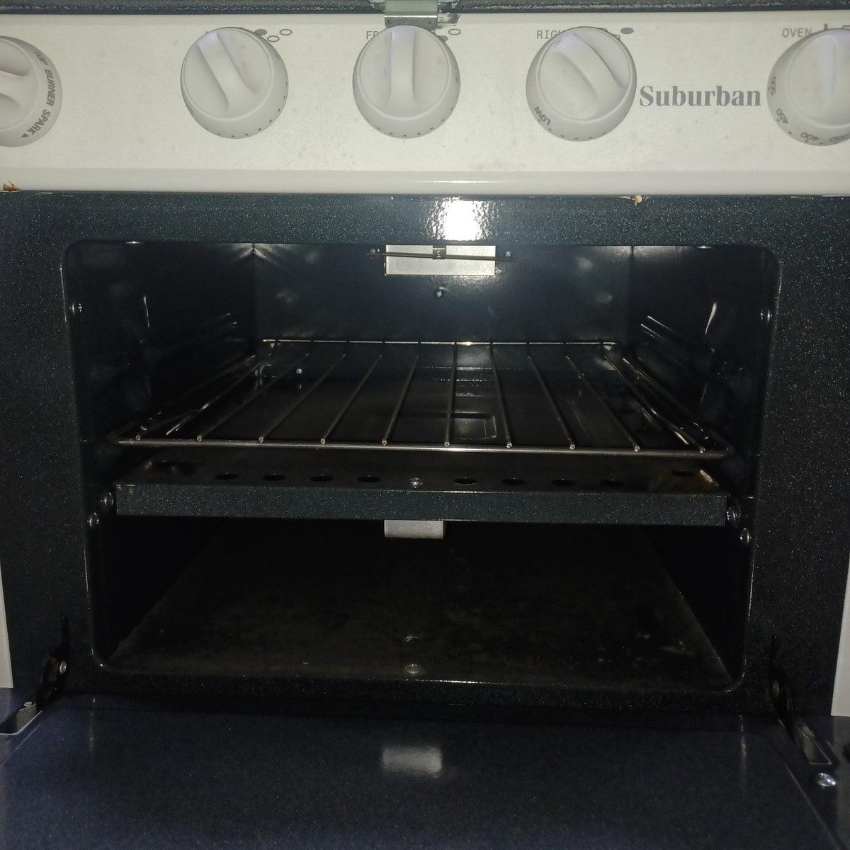 Used Suburban Range Stove 3 Burner - SRNA3SWWE - Young Farts RV Parts