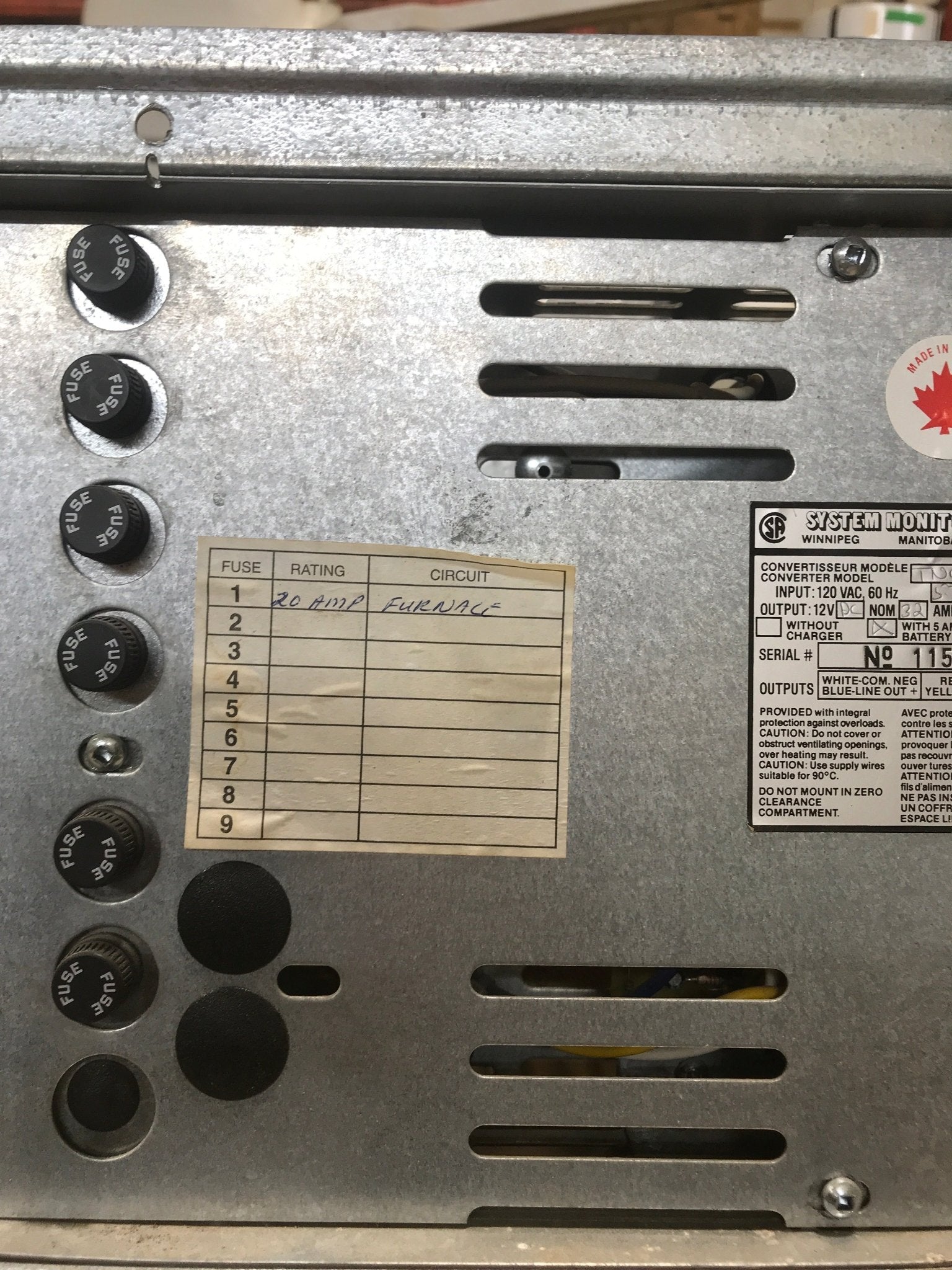 Used System Monitors 32 AMP Converter - TNC320D - Young Farts RV Parts