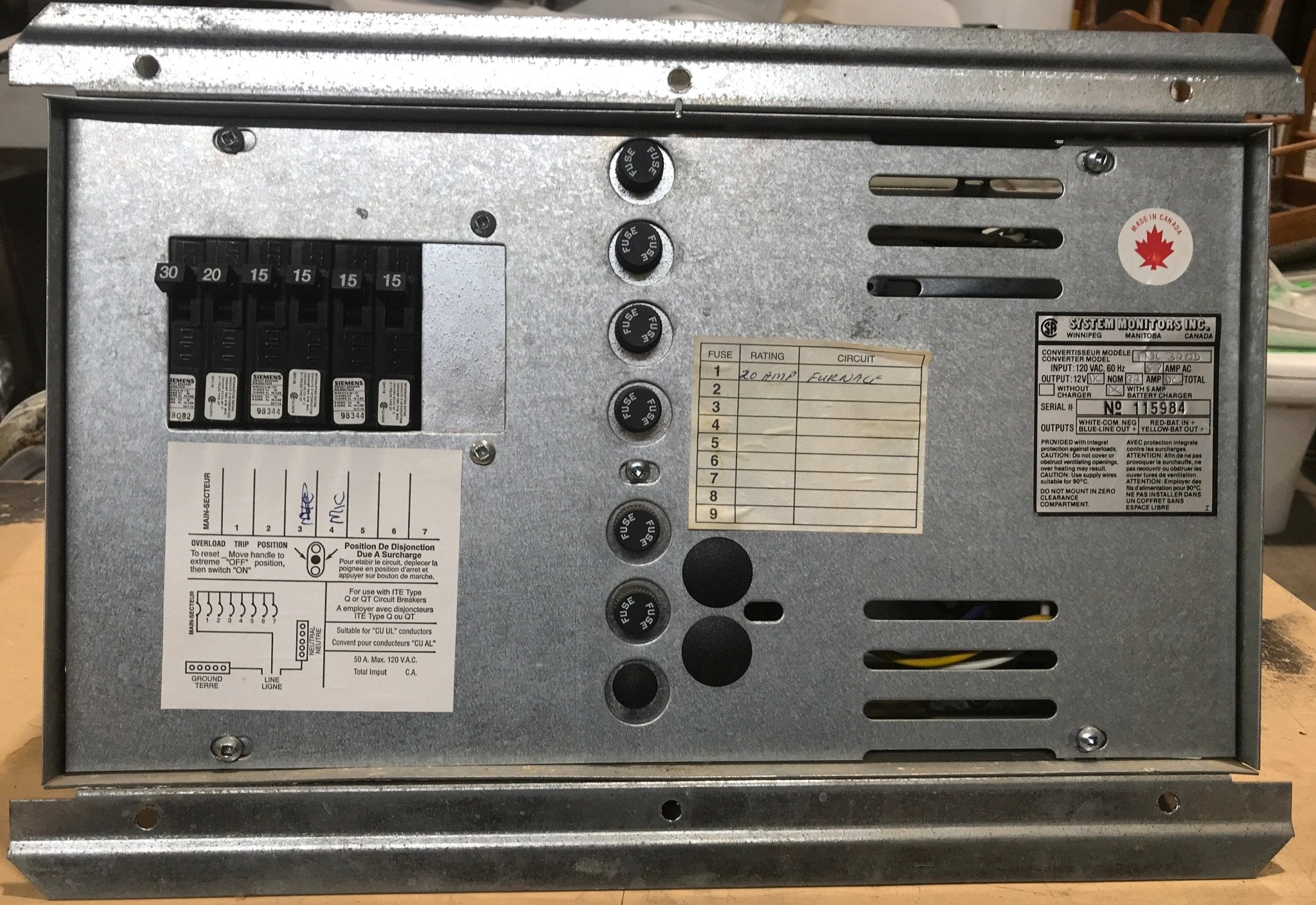 Used System Monitors 32 AMP Converter - TNC320D - Young Farts RV Parts