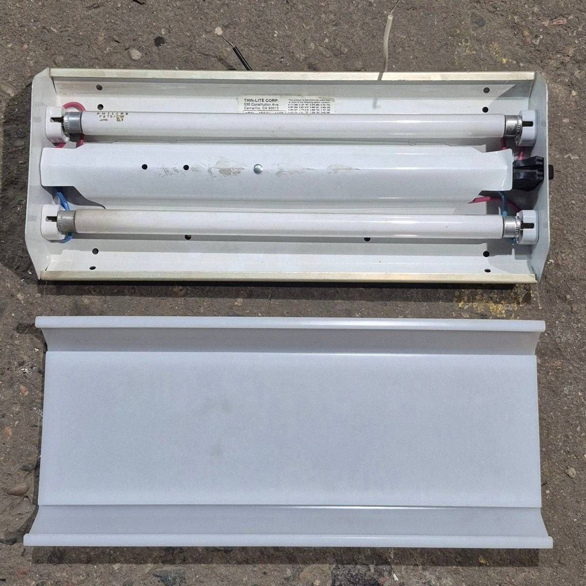 Used Thin-Lite Dual Fluorescent Light Fixture - Model 130CI - Young Farts RV Parts