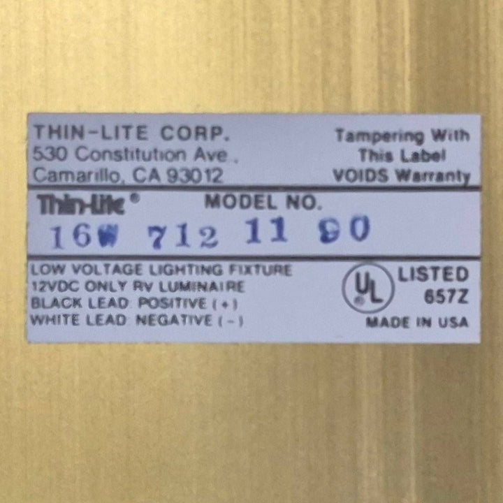 Used Thin-Lite Dual Fluorescent Light Fixture - Model 712 - Young Farts RV Parts