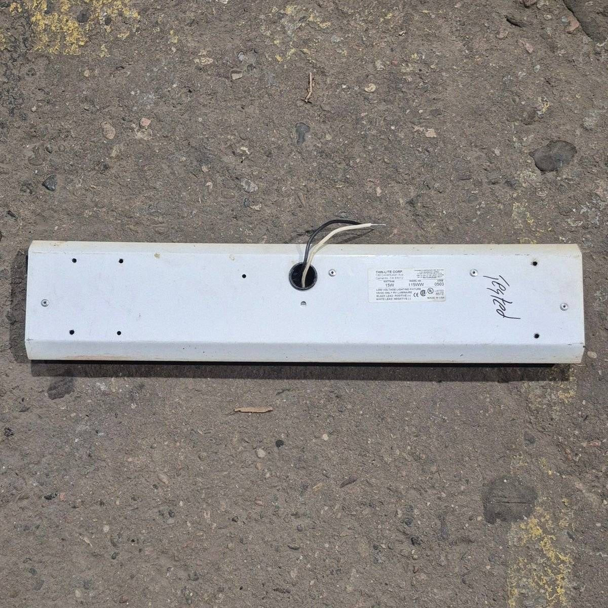 Used Thin-Lite Single Fluorescent Light Fixture - Model 115 - Young Farts RV Parts