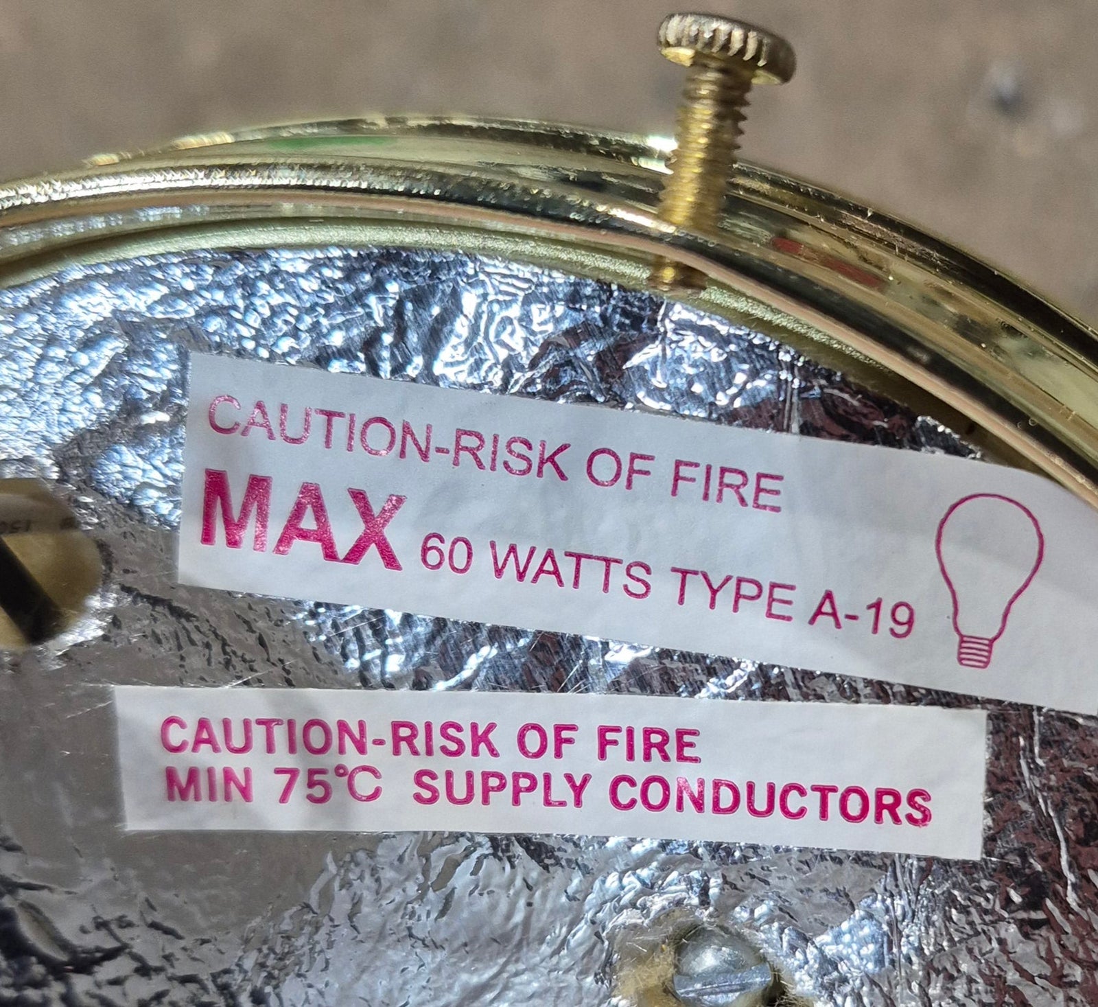 Used Unique Interior Ceiling Mount Light Fixture - Young Farts RV Parts