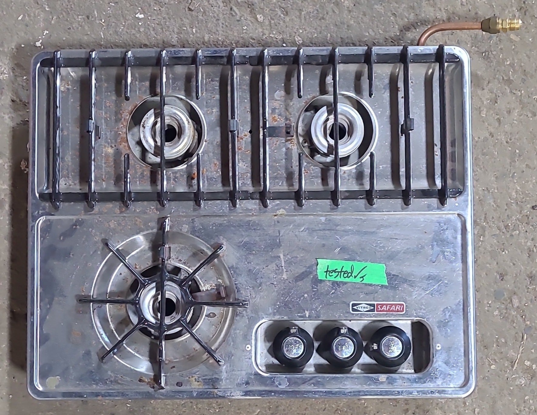 Buy Used VINTAGE/ RETRO 3 Burner RV Range / Cooktop - Underwriters ...