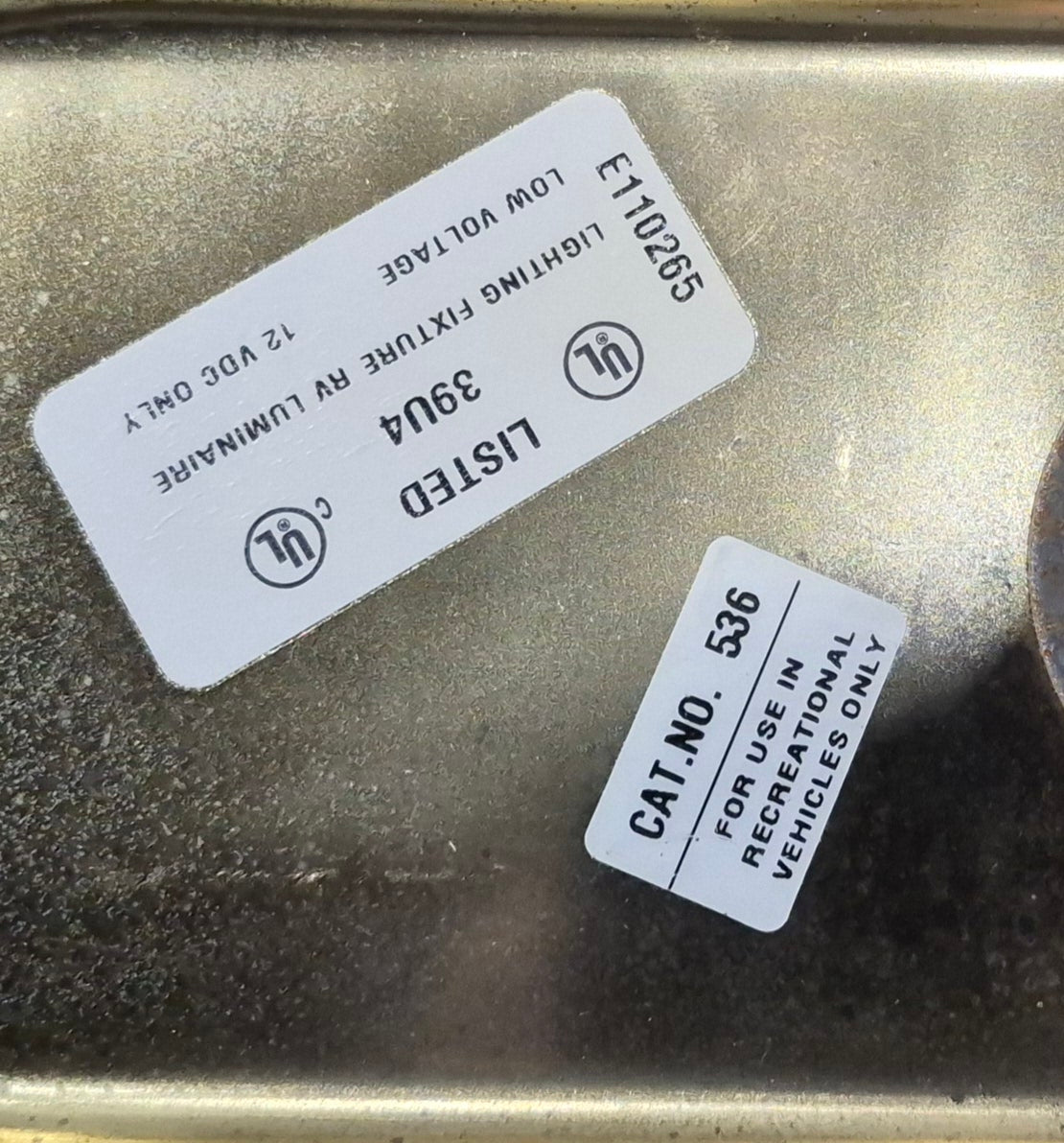 Used Wall Mount Light - Young Farts RV Parts