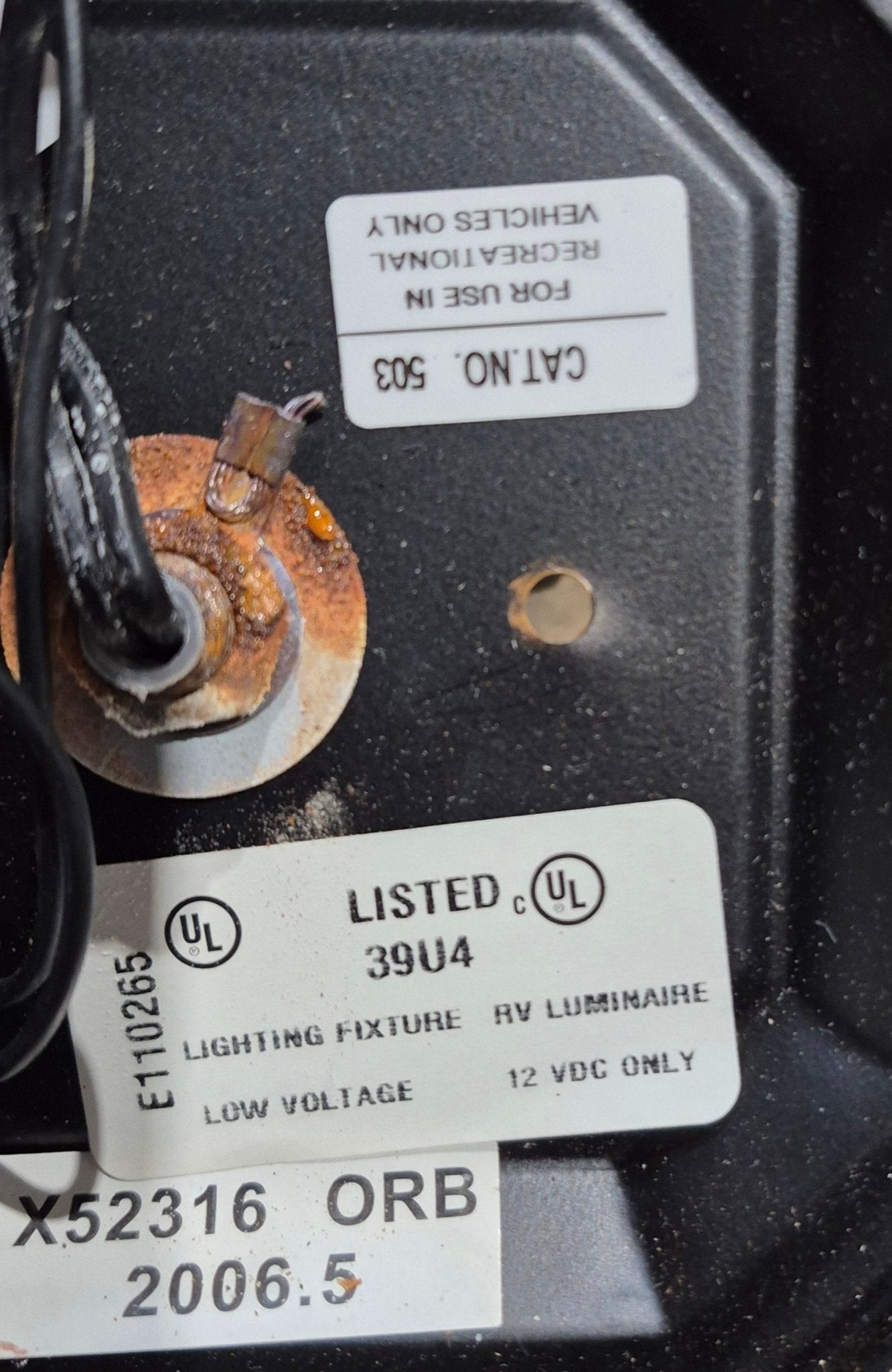 Used Wall Mount Light - Young Farts RV Parts