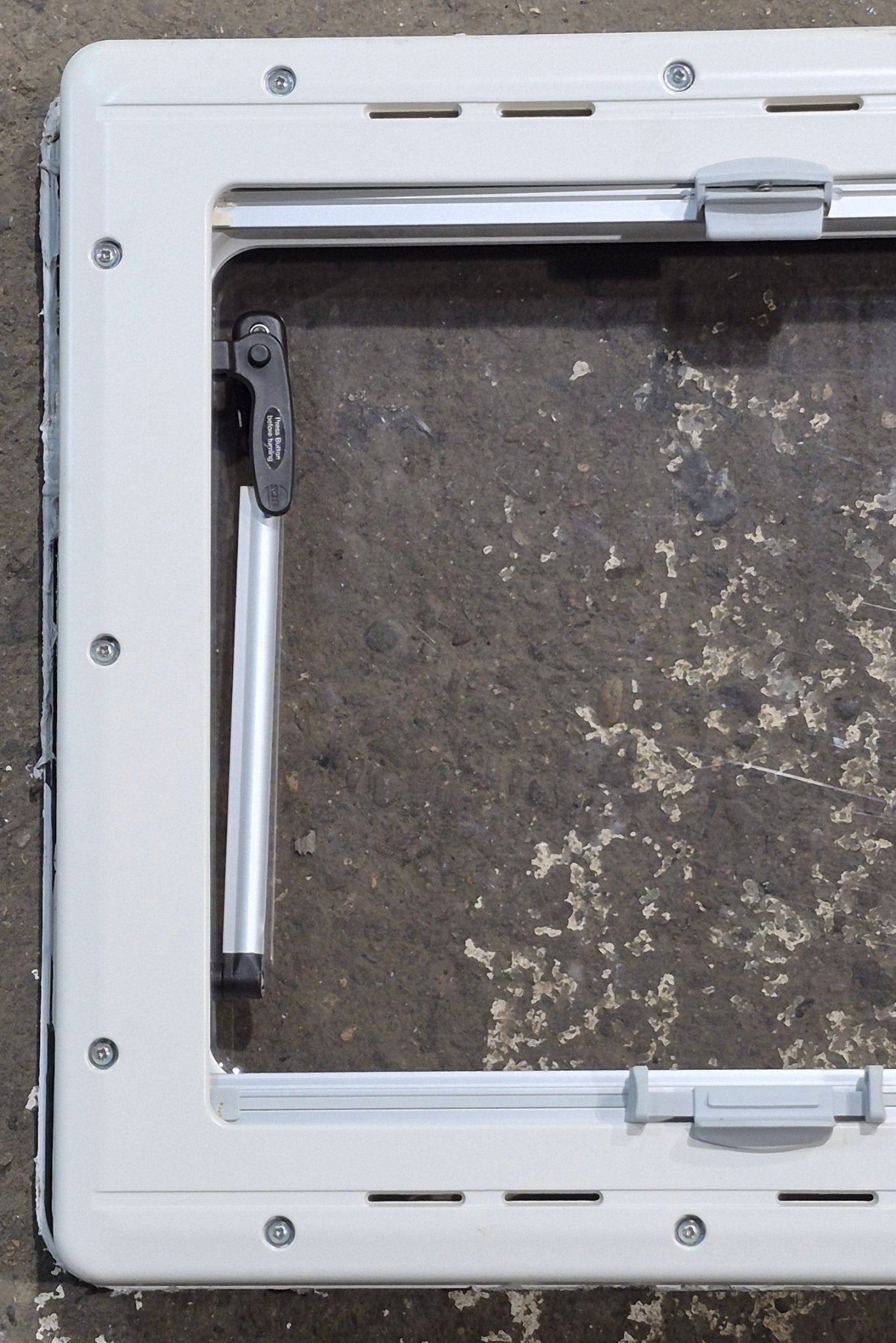 Used White Radius Emergency Opening Window : 18 7/8