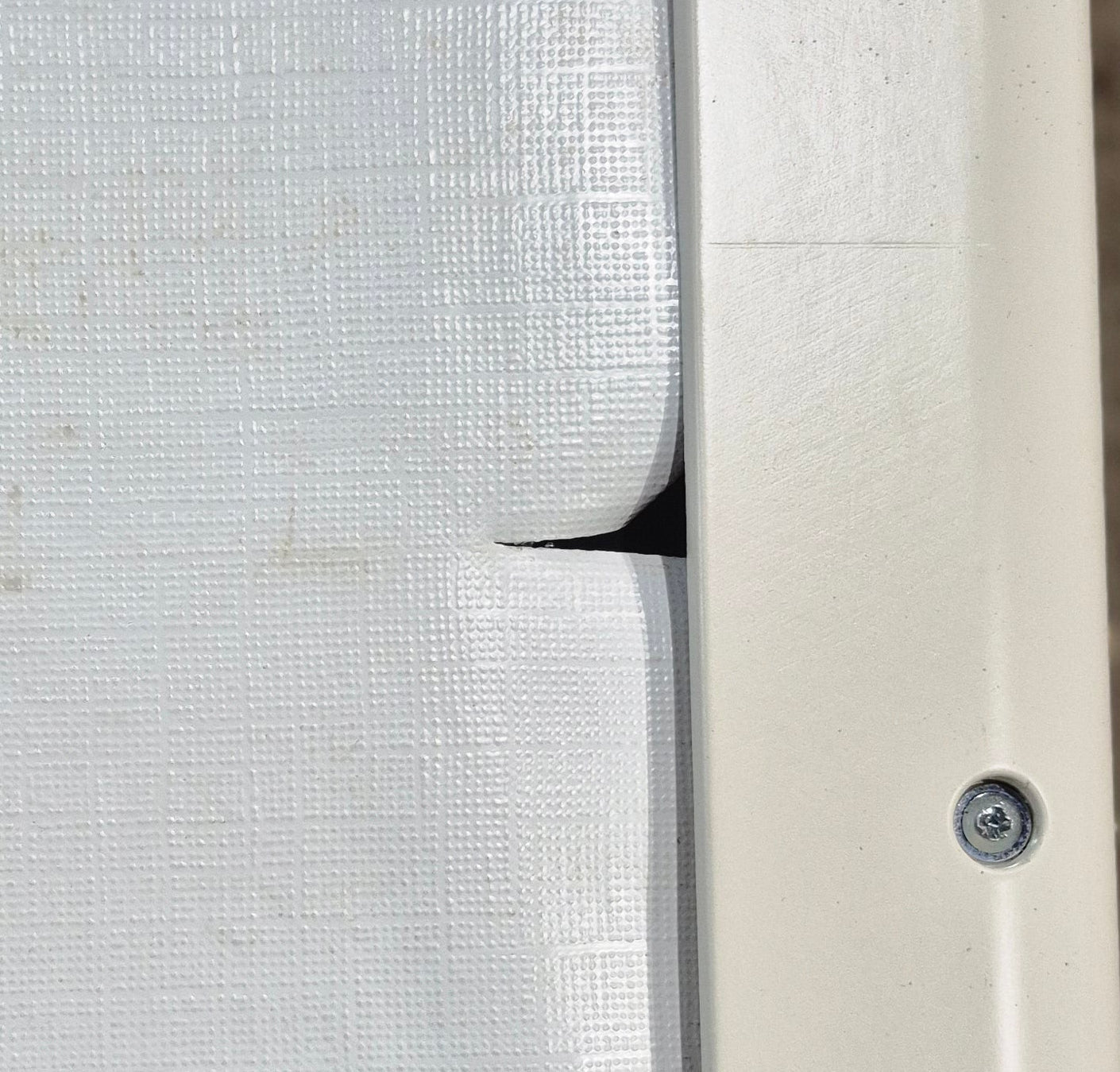 Used White Radius Emergency Opening Window : 18 7/8