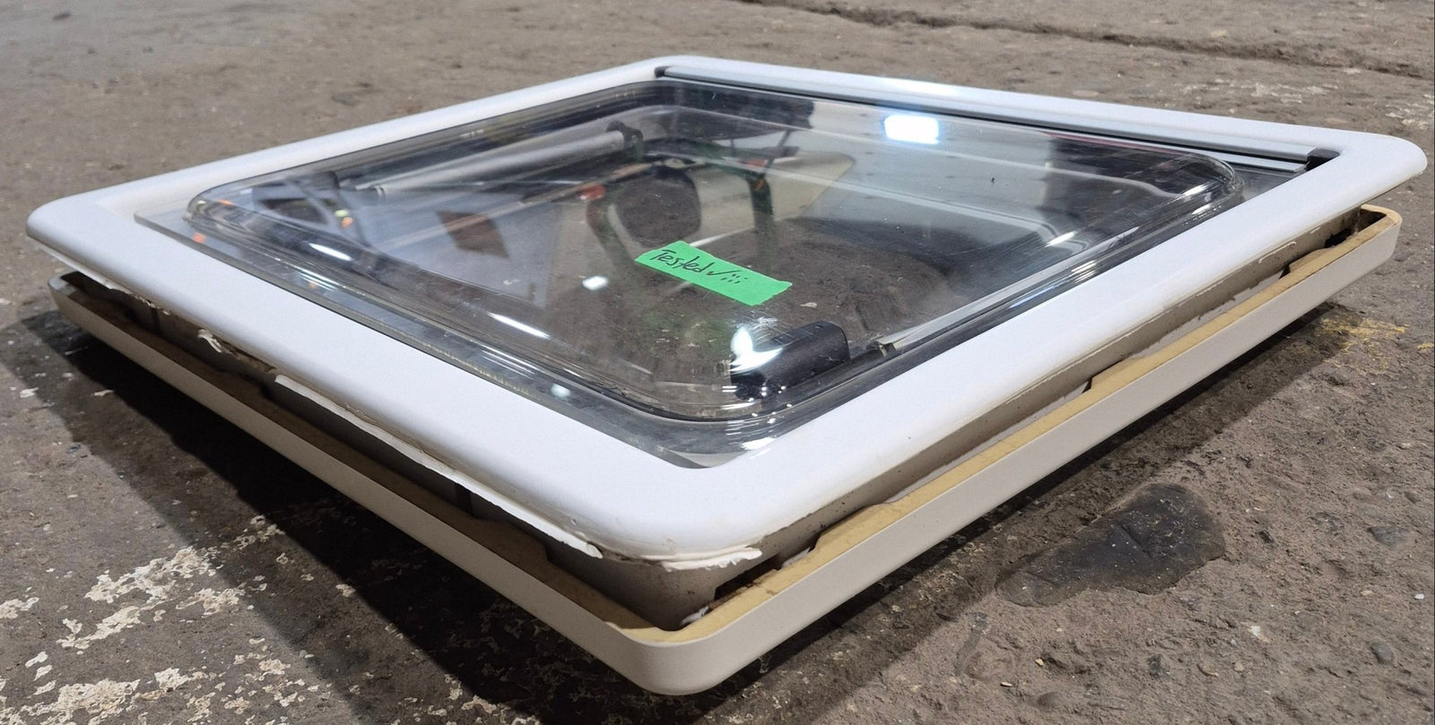 Used White Radius Emergency Opening Window : 18 7/8