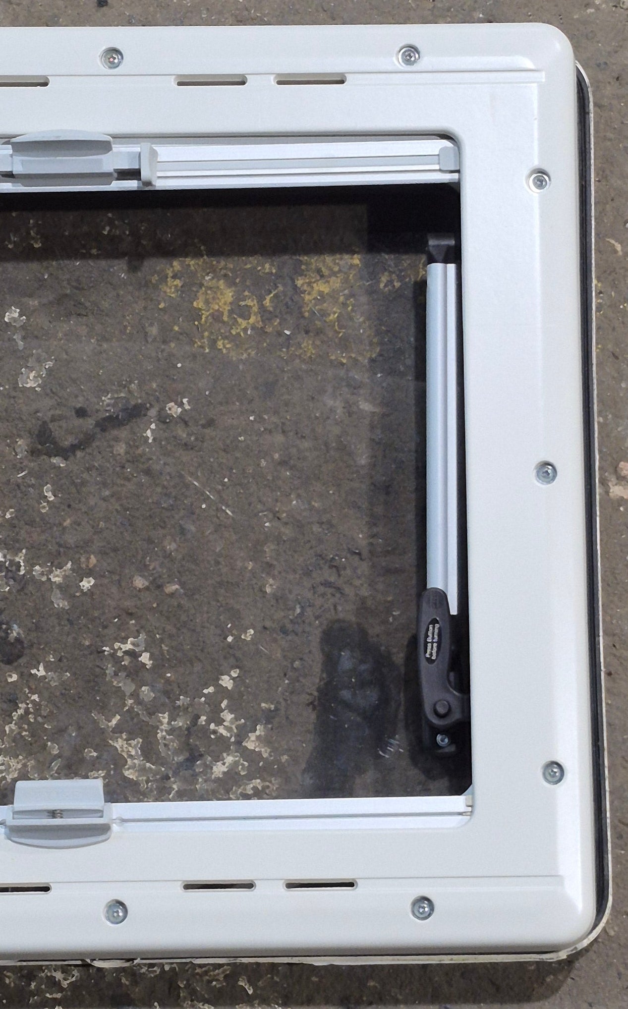Used White Radius Emergency Opening Window : 18 7/8