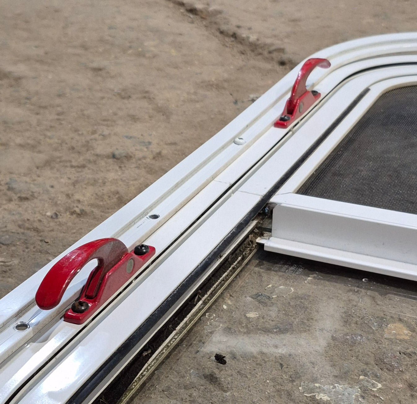 Used White Radius Emergency Opening Window : 25 1/2
