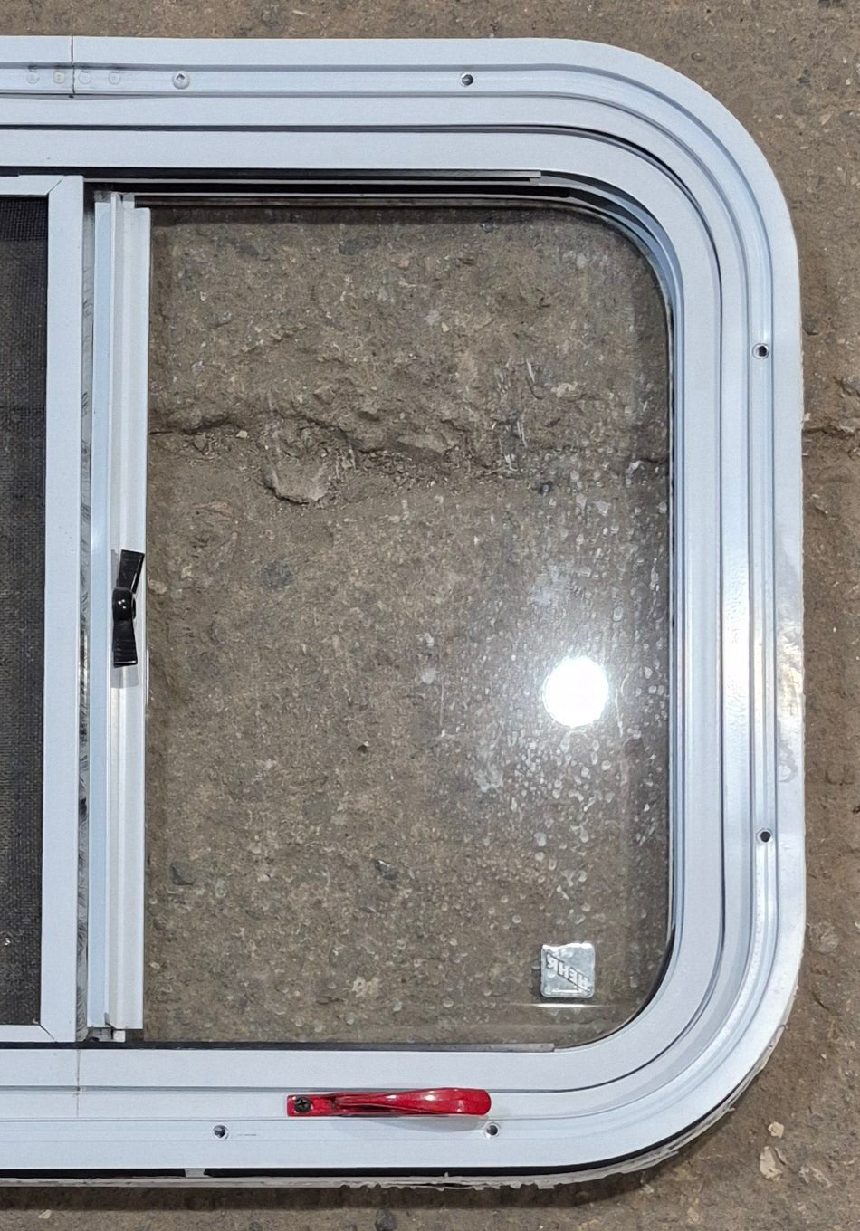 Used White Radius Emergency Opening Window : 25 1/2