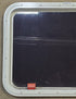 Used White Radius Emergency Opening Window : 29 1/2" W x 21 1/2" H x 1 1/8" D - Young Farts RV Parts