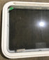 Used White Radius Emergency Opening Window : 29 1/2" W x 21 1/2" H x 1 7/8" D - Young Farts RV Parts