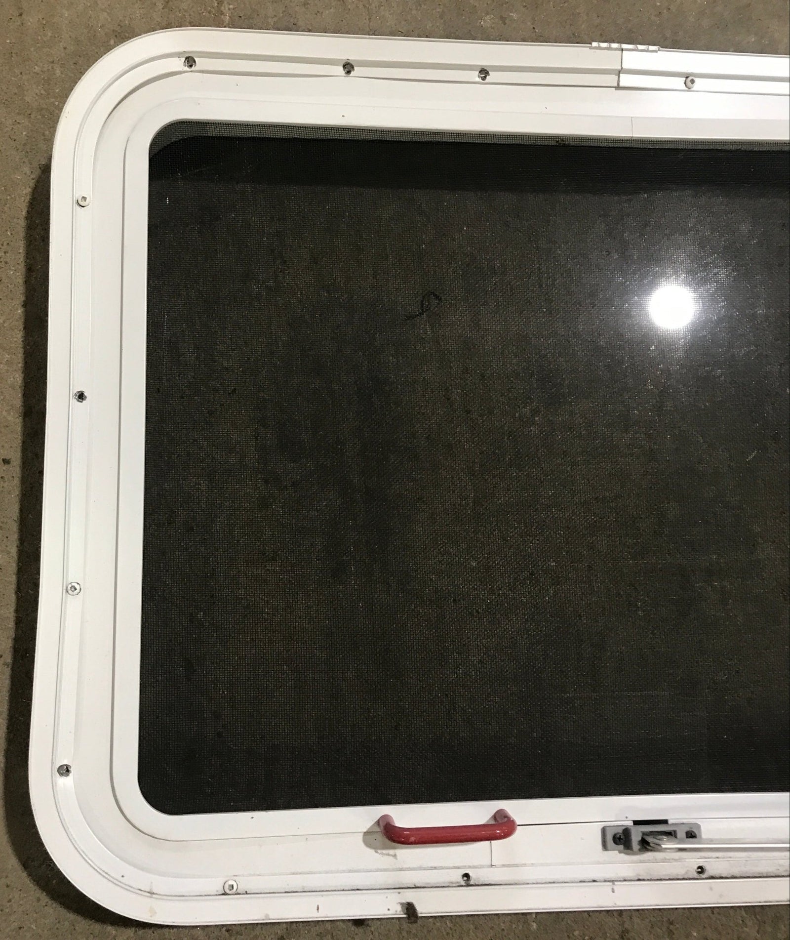 Used White Radius Emergency Opening Window : 29 1/2