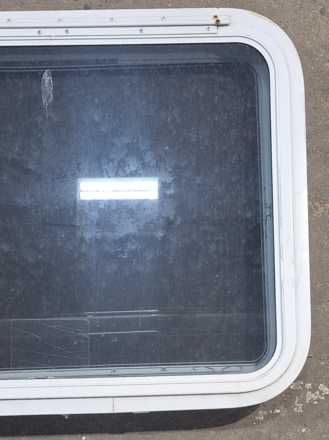 Used White Radius Emergency Opening Window : 29 1/4