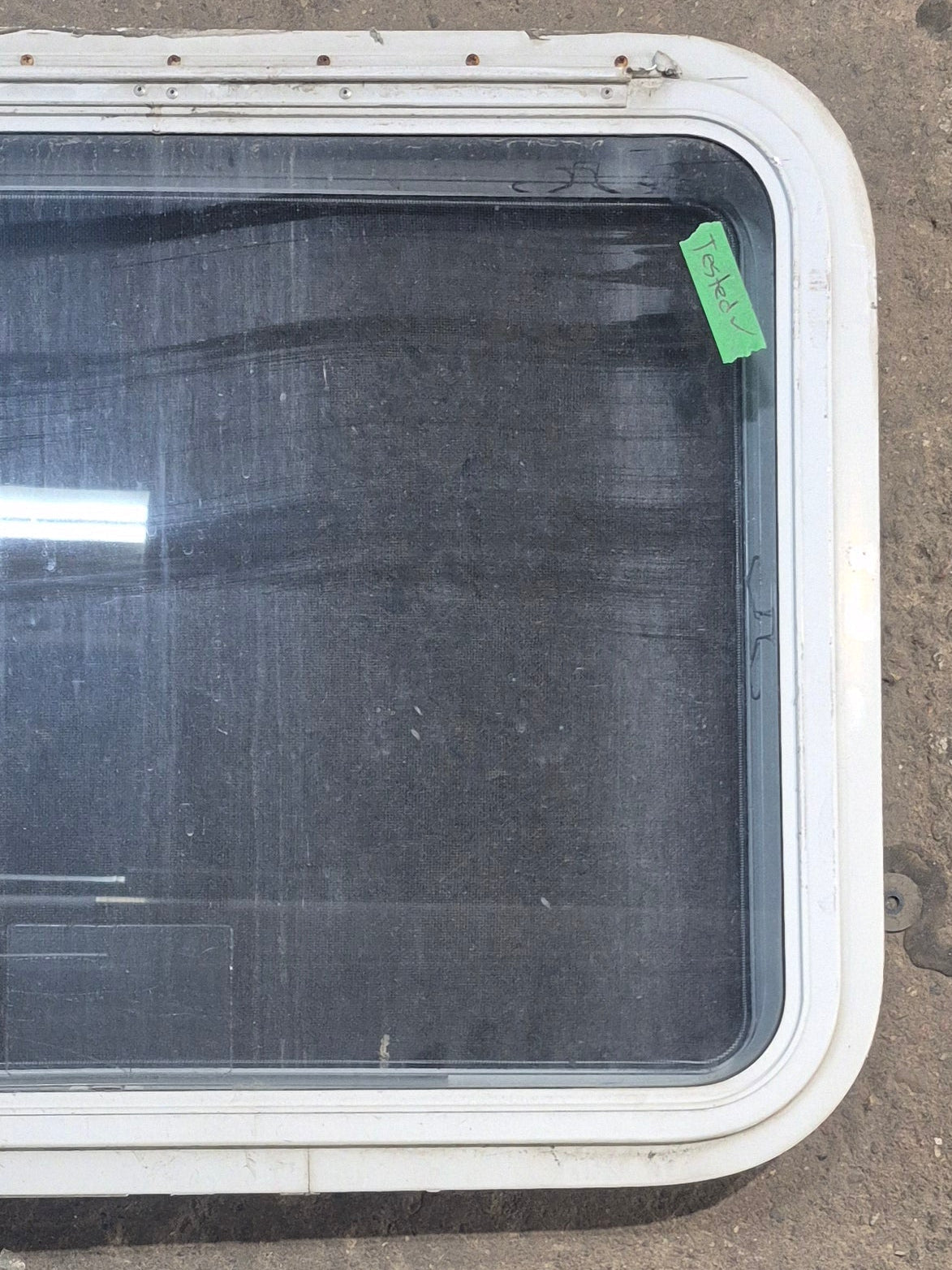 Used White Radius Emergency Opening Window : 29 1/4