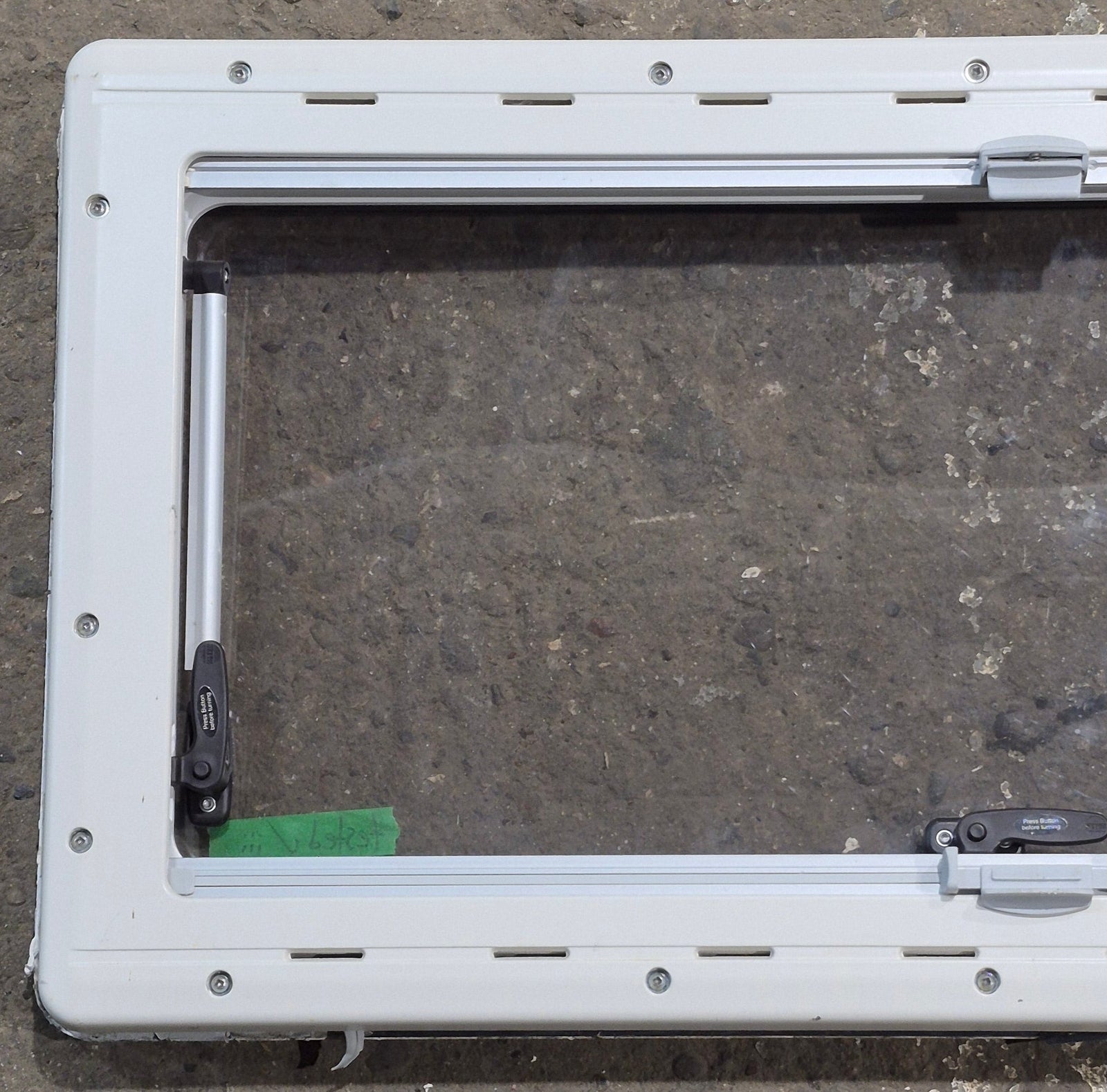 Used White Radius Emergency Opening Window : 34 3/4