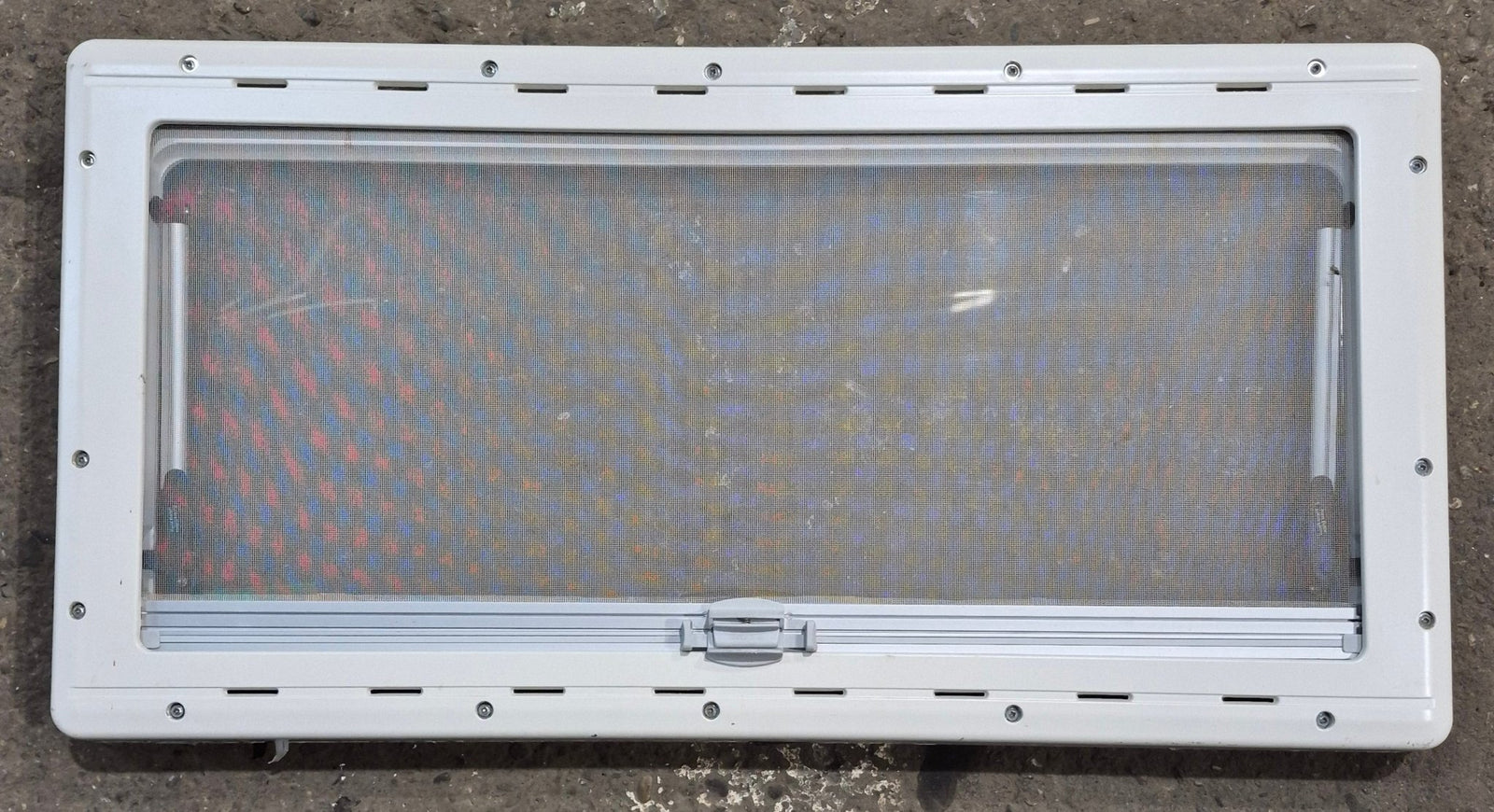 Used White Radius Emergency Opening Window : 34 3/4