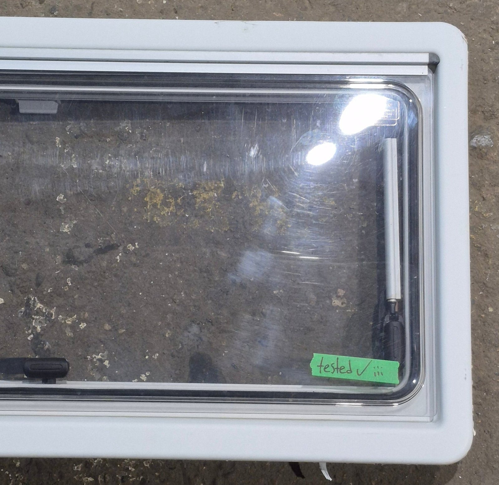 Used White Radius Emergency Opening Window : 34 3/4