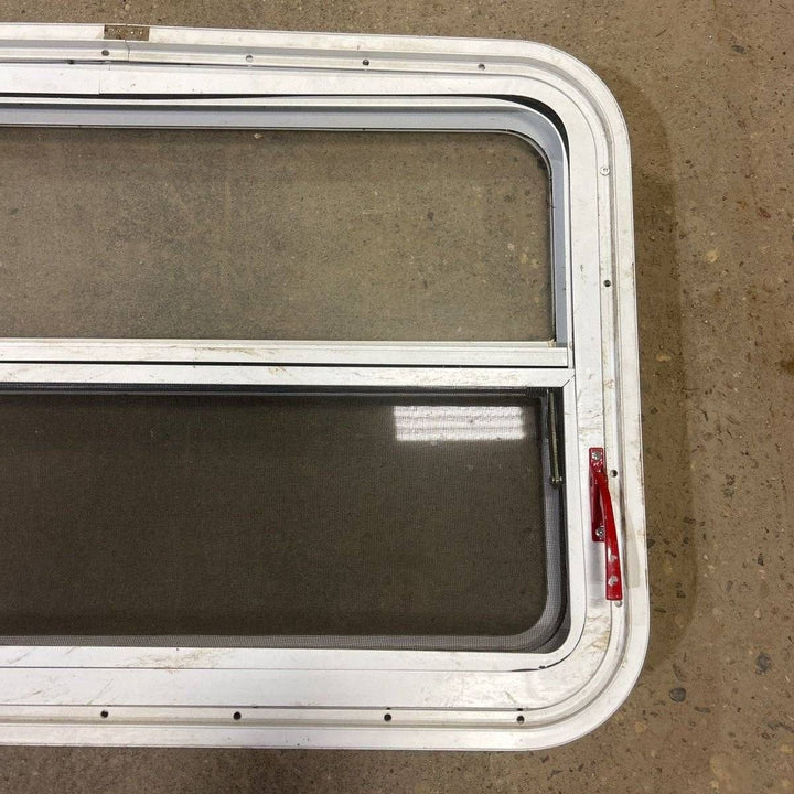 Used White Radius Emergency Opening Window - 35.5 X 21.5 X 2.0 - Young Farts RV Parts