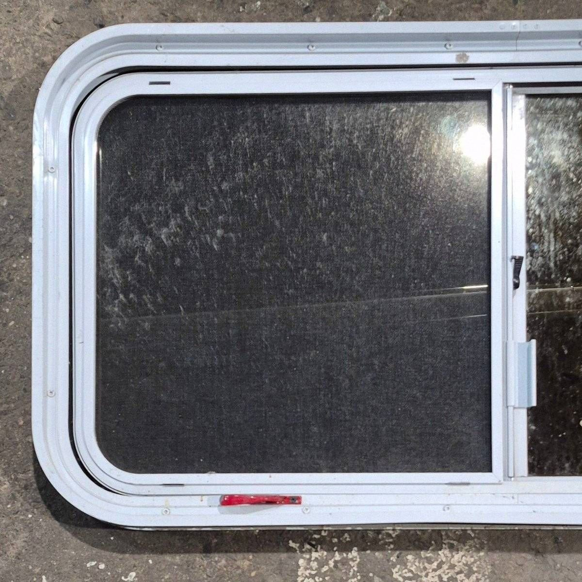 Used White Radius Emergency Opening Window - 42 1/2