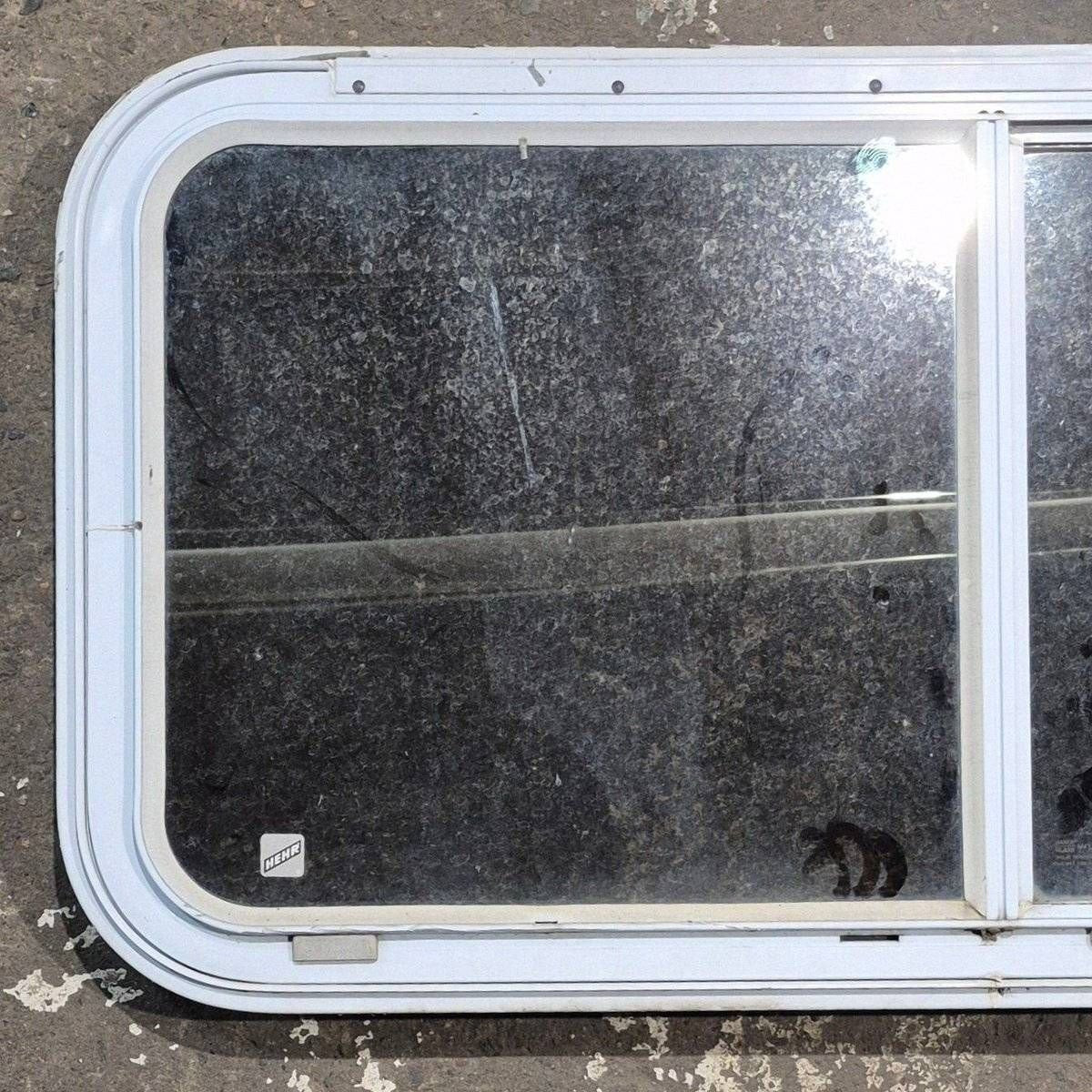 Used White Radius Emergency Opening Window - 42 1/2