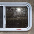 Used White Radius Emergency Opening Window - 42 1/2" X 21 1/4" X 2" - Young Farts RV Parts