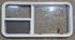Used White Radius Emergency Opening Window : 45 1/2" W x 21 1/4" H x 1 7/8" D - Young Farts RV Parts