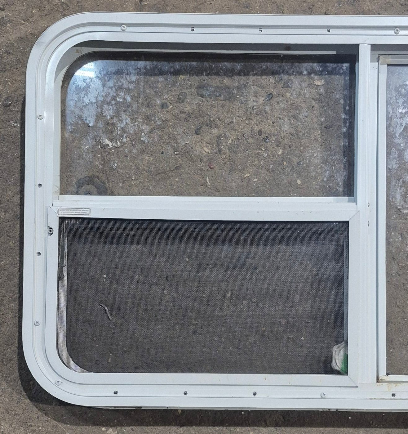 Used White Radius Emergency Opening Window : 45 1/2