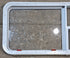 Used White Radius Emergency Opening Window : 47 1/2" W x 21 1/4" H x 2" D - Young Farts RV Parts