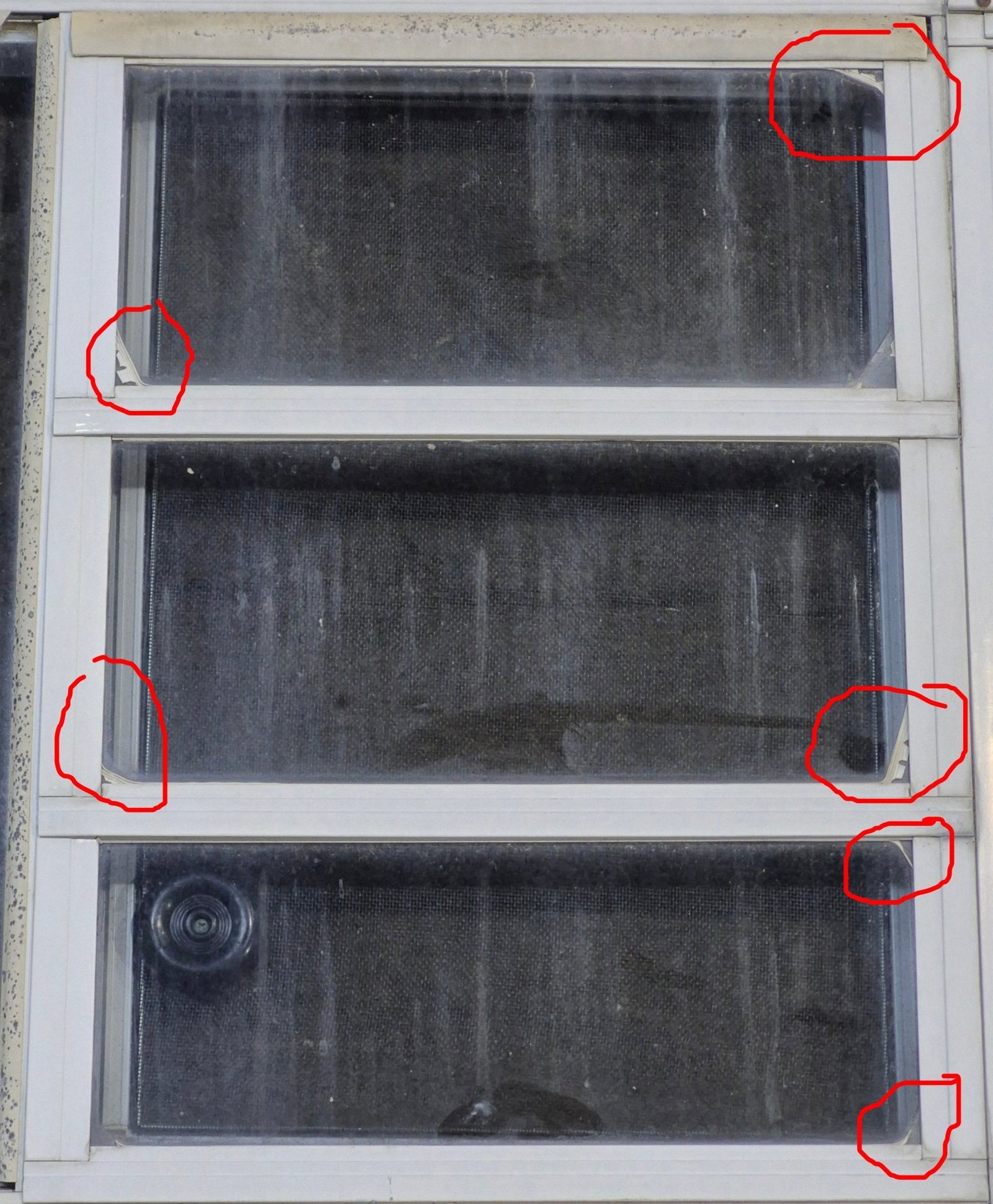 Used White Radius Emergency Opening Window : 47 1/4