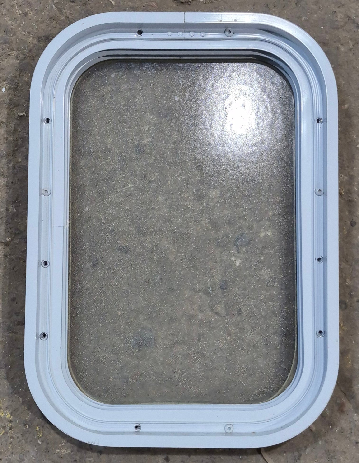 Used White Radius Non Opening Window : 12 1/2