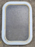 Used White Radius Non Opening Window : 12 1/2" W x 17 3/4" H x 1 3/4" D - Young Farts RV Parts