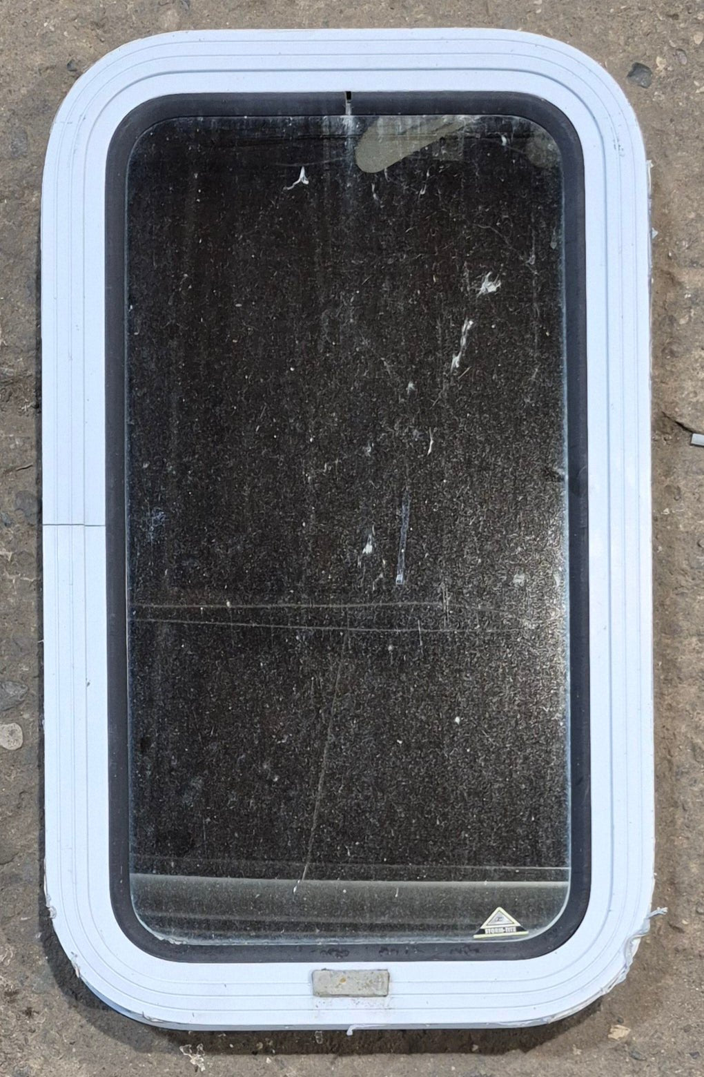 Used White Radius Non Opening Window : 13 1/2