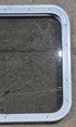 Used White Radius Non Opening Window : 23 1/2" W x 21 1/4" H x 1 7/8" D - Young Farts RV Parts