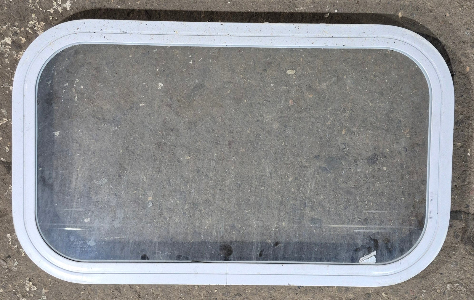 Used White Radius Non Opening Window : 23 3/4